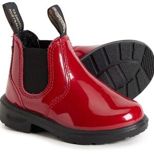 Kids Blundstone Red Patent leather Chelsea boot  UK Size 1 US size 2